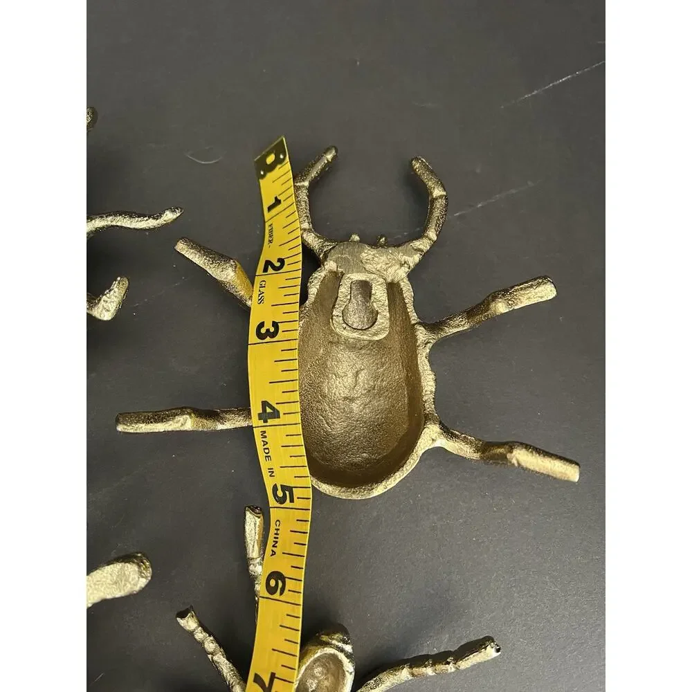 4 Metal Spider Insect Bugs Wall Figurine Hanging Halloween Fence Art Decor 4”-5”